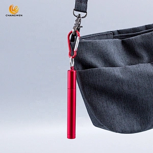 Hot sale Reusable Portable color straw Stainless Steel Foldable Telescopic Drinking Straws
