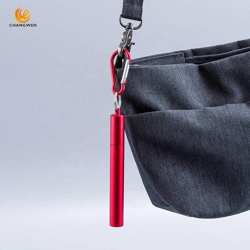 Hot sale Reusable Portable color straw Stainless Steel Foldable Telescopic Drinking Straws