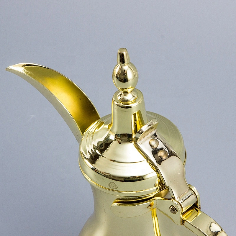 2pcs Stainless Steel Coffee Pot Dallah Gold Coffee Pot Set with golden/chrom electroplating