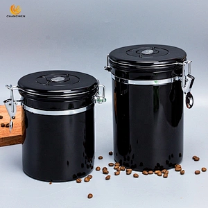 1.5L/1.8L Airtight Stainless Steel Container Coffee Bean Coffee powder Storage Canister
