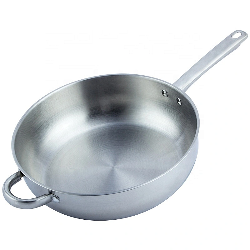 China manufacturer supplier mirror polishing Stainless steel fry pan & skillet with glass lid