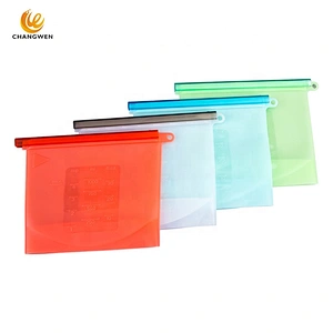 1000mL Food Grade Reusable Eco Food Storage Bulk Bags Plastic Containers Cooking Silicone Bag Sets