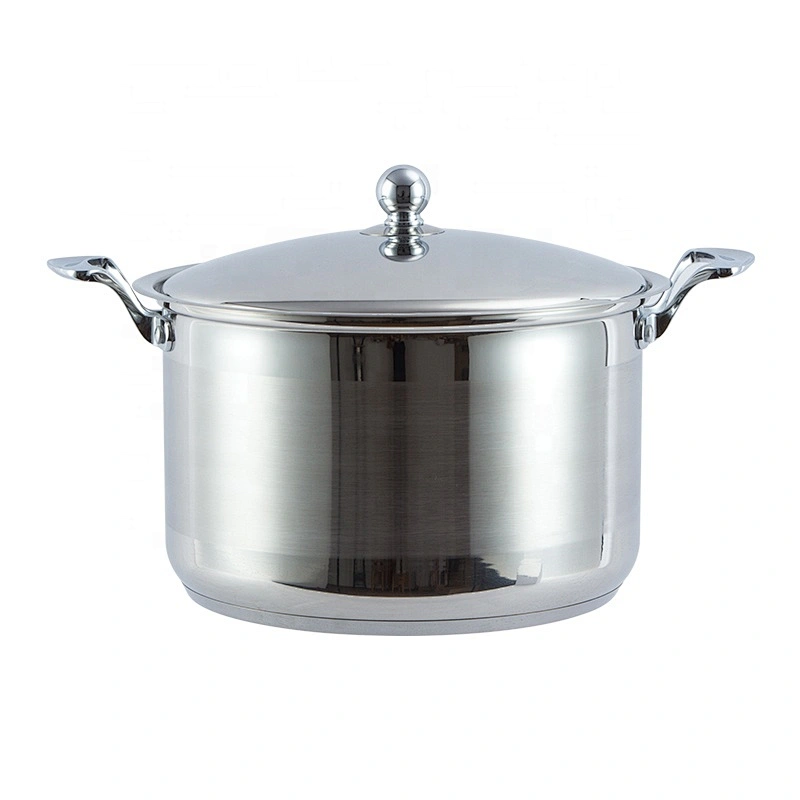 high quality big pot set 6pcs stainless steel cookware set Wide edge cookware