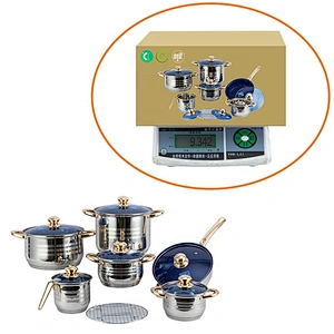 Hot sale 13pcs surgical stainless steel induction kitchen cookware set cooking pot