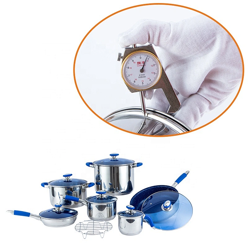 In stock hot Wholesale nonstick kitchenware 13 Pcs Stainless Steel Cookware Set