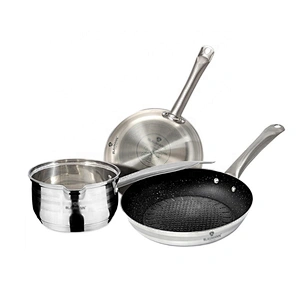 Stainless Steel Nonstick cookware Fry Pan with Nonstick Coating Capsule Bottom for East Europe