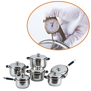 home kitchen appliance 12pcs Stainless Steel pot non stick cookware set with silicone handles