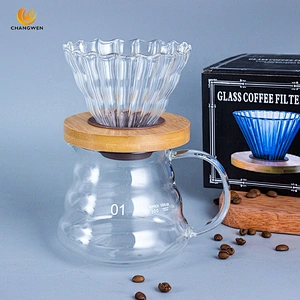 Wholesale Reusable Heat Resistant Drip Filter V60 Glass Coffee Filters