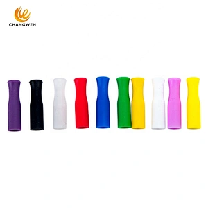 Eco-friendly Colorful Silicone Straw Tips for Stainless Steel Metal Drinking Straws