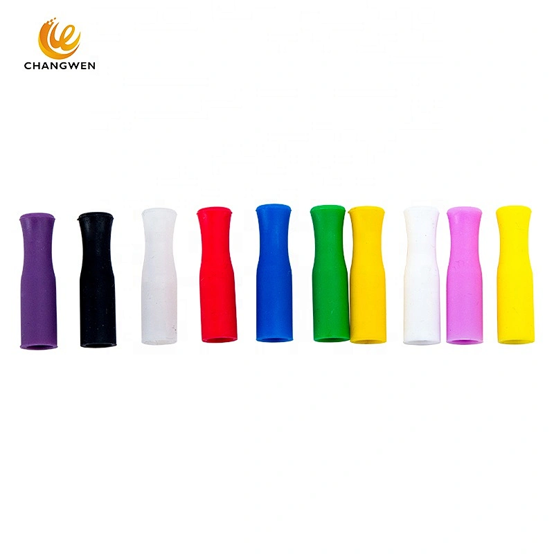 Eco-friendly Colorful Silicone Straw Tips for Stainless Steel Metal Drinking Straws