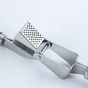 New high quality garlic press stainless steel garlic crusher metal manual garlic presser for kitchen
