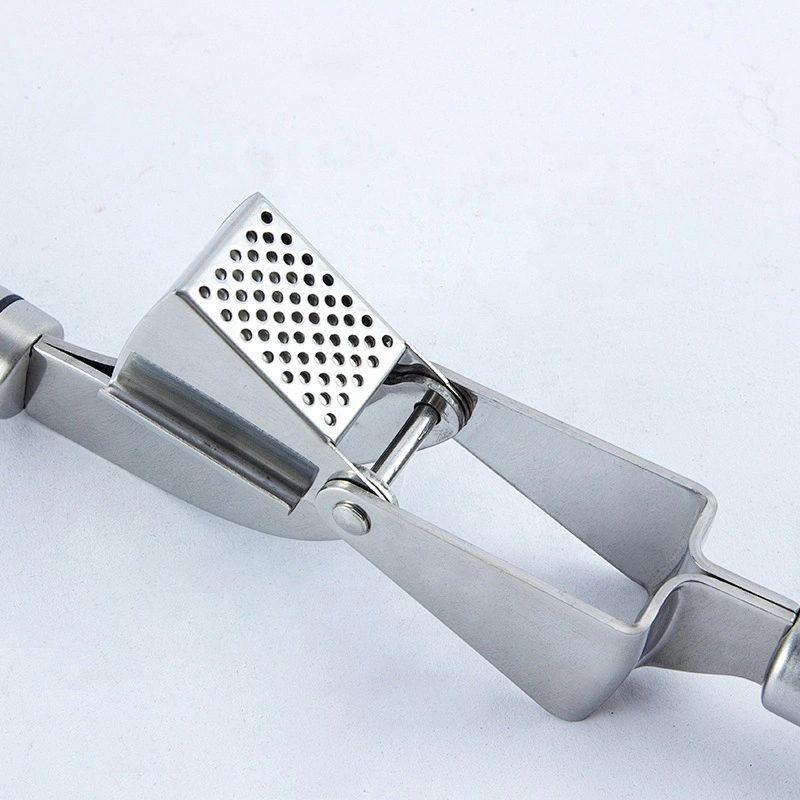 New high quality garlic press stainless steel garlic crusher metal manual garlic presser for kitchen