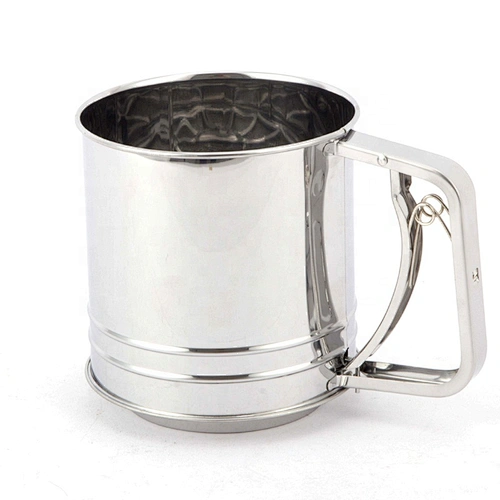 China Wholesale Kitchen Gadgets Creative Baking Tools Stainless Steel Flour Sifter Mesh Flour Sieve Cup