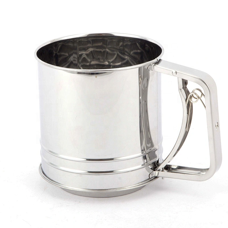 China Wholesale Kitchen Gadgets Creative Baking Tools Stainless Steel Flour Sifter Mesh Flour Sieve Cup