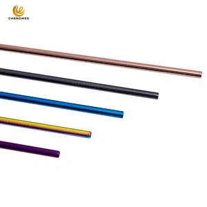 Eco Friendly straight reusable 18/8 stainless steel metal drinking straw with Customized Logo