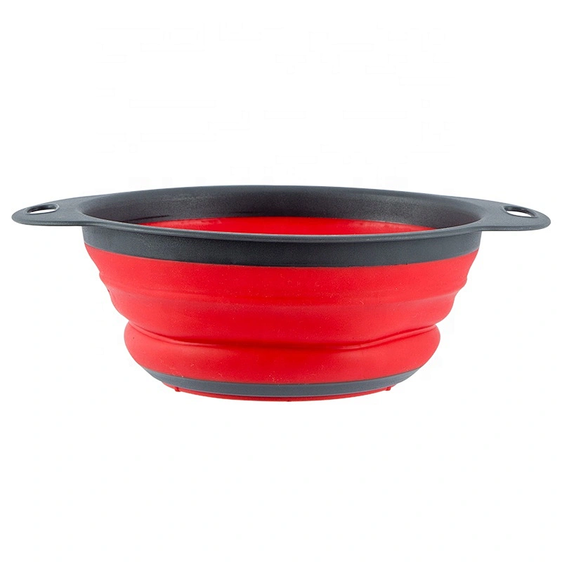 New Design Folding fruit vegetable Filter water Basket 100% Food Grade Silicone Basket for kitchen