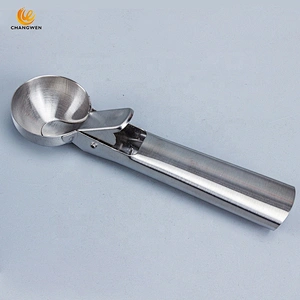 Wholesale high quality stainless steel ice cream scoop cookie scoop with comfortable handle