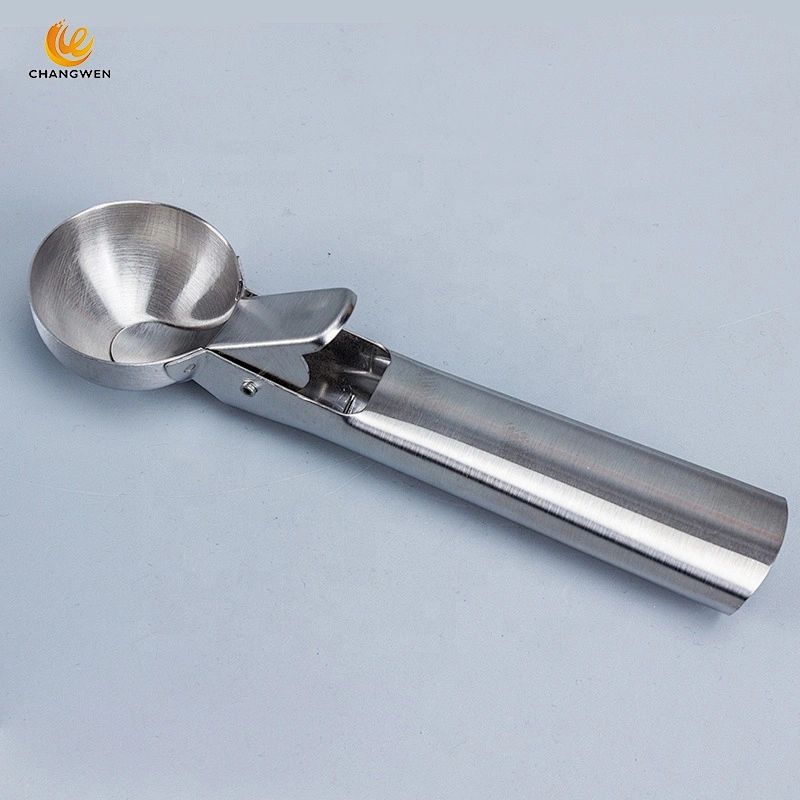 Wholesale high quality stainless steel ice cream scoop cookie scoop with comfortable handle