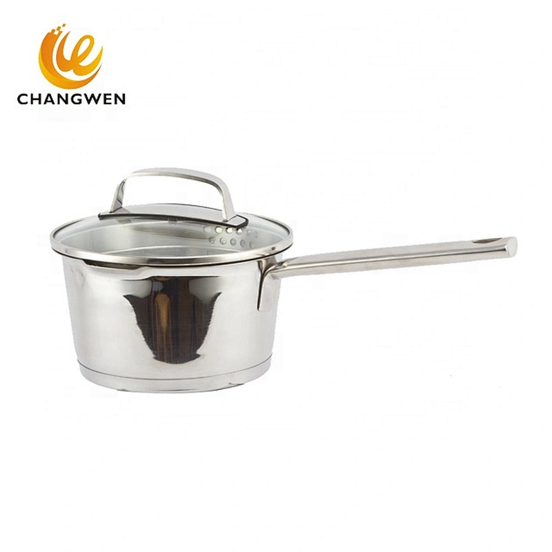 Classic 6pcs 8pcs 10pcs 12pcs Capsule bottom Satin Polish cooking pot set surgical steel cookware with metal lid