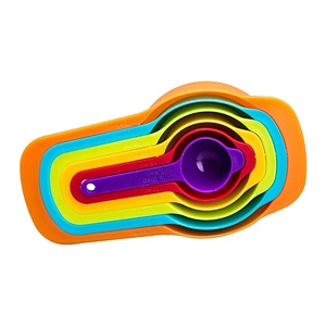 Kitchen 6-piece Plastic Coffee Measuring Cup Adjustable Baking Colorful Measuring Spoon Set