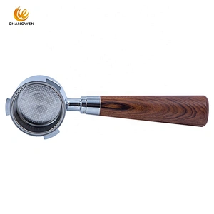 espresso coffee machine portafilter 51mm Bottomless Coffee Espresso Machine with Wood Handle kitchen accessories