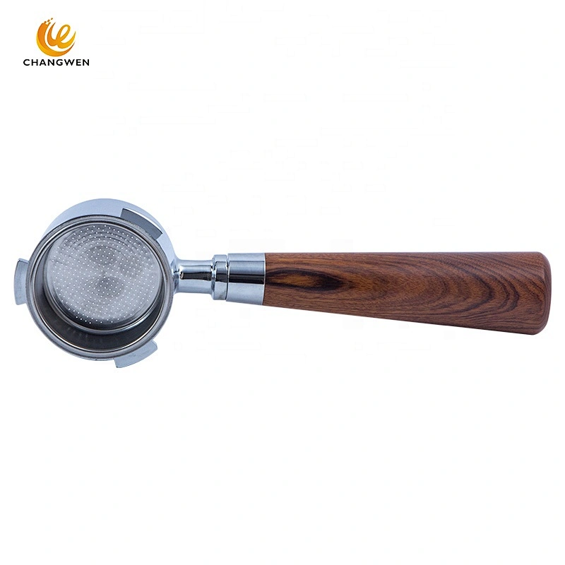 espresso coffee machine portafilter 51mm Bottomless Coffee Espresso Machine with Wood Handle kitchen accessories