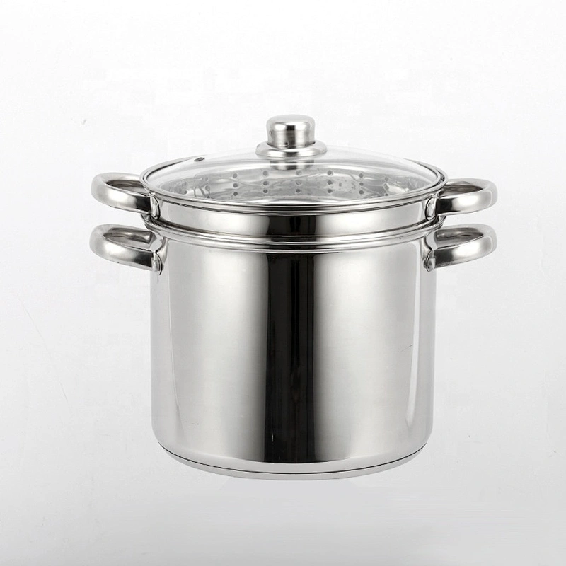 factory price stove stainless steel vegetable cookware steamer pot
