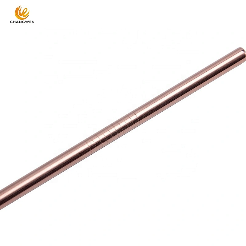 Eco Friendly straight reusable 18/8 stainless steel metal drinking straw with Customized Logo