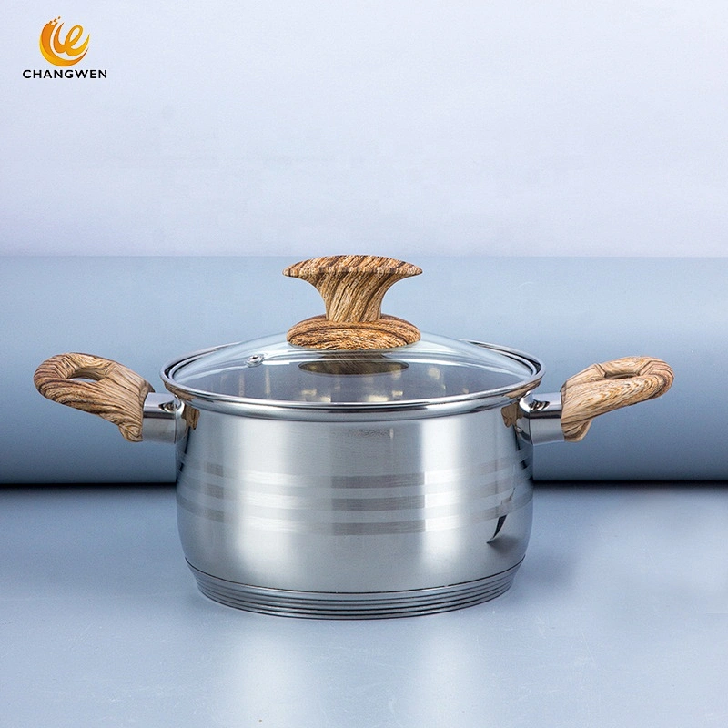 High quality kitchen ware cooking pot stainless steel casserole set with Bakelite handle