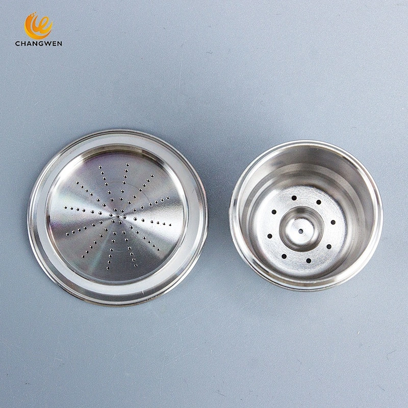 High qulity easy clean 304 Stainless steel refillable coffee capsule/Pod Filter with spoon and brush