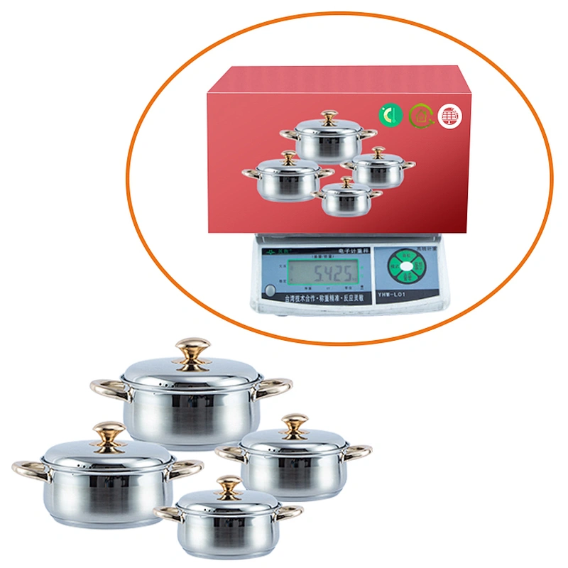 8PCS masterclass premium cookware casserole stainless steel cookware set