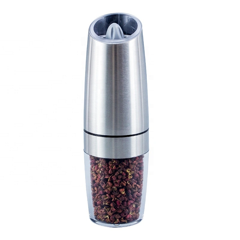 Amazon Hot sale Battery Operated Electric Salt and Pepper Grinder Pepper Mill with Blue LED Light