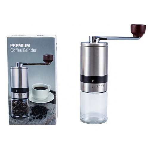 Hot selling Portable 6 Precise Adjustable Setting stainless steel grinder manual coffee bean grinder