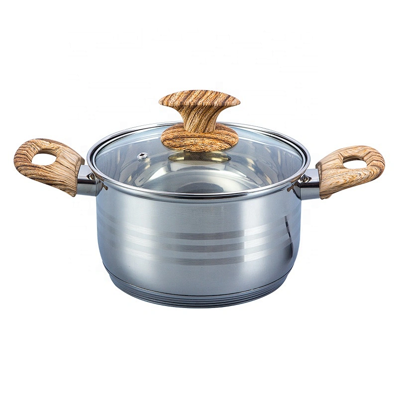 High quality kitchen ware cooking pot stainless steel casserole set with Bakelite handle