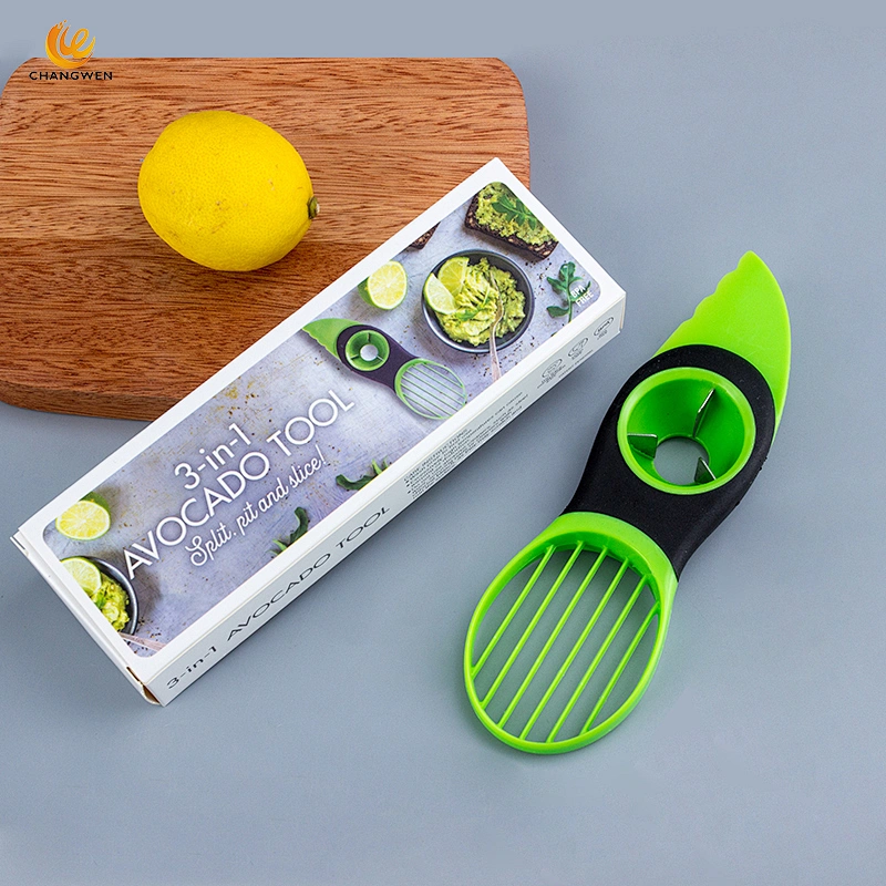 3 In 1 Multifunction Manual Kitchen Vegetable Cutter Avocado Slicer Peeler Cutter Tools
