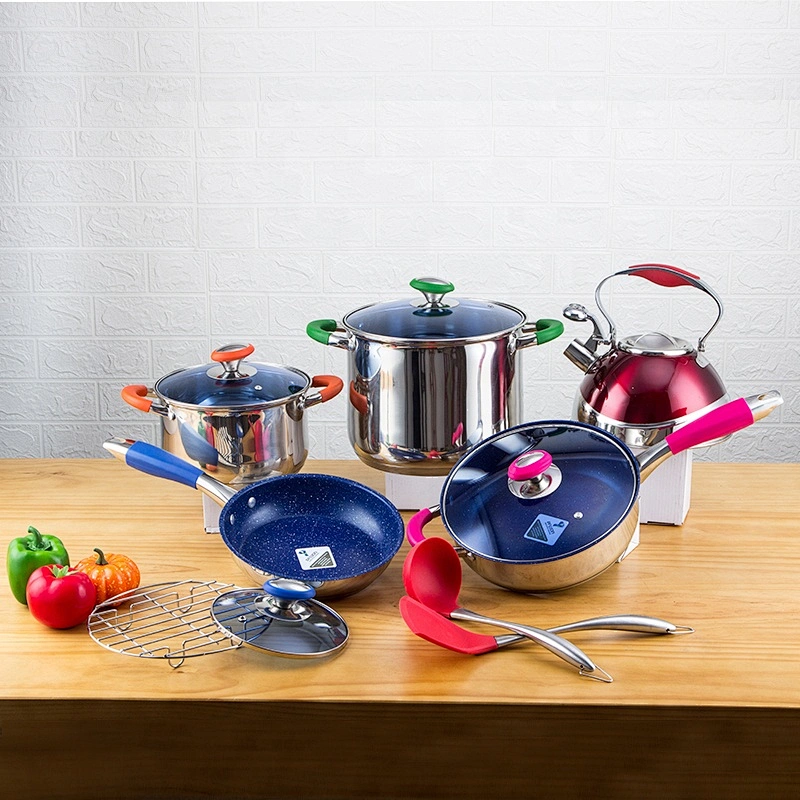 High quality kitchen ware cooking pot set nonstick cookware sets stainless steel cooking pot