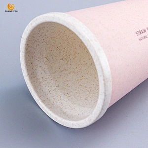 wholesale ECO-friendly Portable small reusable leak-proof travel wheat straw coffee cup