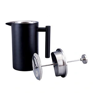 600ml/1000ml Insulated Double Wall Black Coffee Maker Stainless Steel French Coffee Press