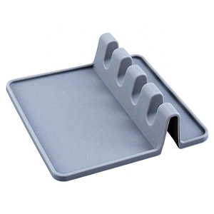 Wholesale Non-Stick Food Grade Silicone Soup Spoon Stand Kitchen Utensil Holder