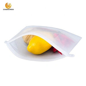 1000mL Food Grade Reusable Eco Food Storage Bulk Bags Plastic Containers Cooking Silicone Bag Sets
