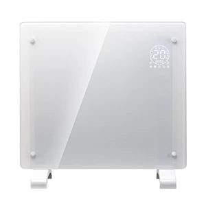 Cheap IP24 LED display wifi app control glass panel convector heat bathroom heater wall mount