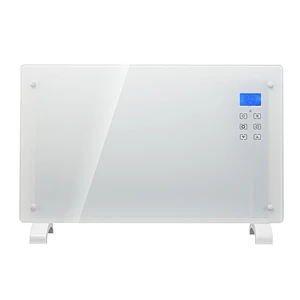 1000w 1500w 2000w Remote Control Free Standing LCD Display Glass Panel Heater