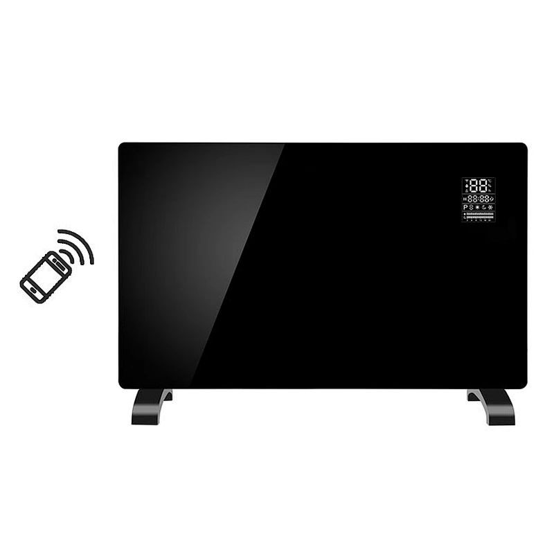 wifi control eco led screen freestanding wall mounted 220v glass panel heater