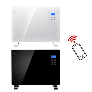 1000w 1500w 2000w Remote Control Free Standing LCD Display Glass Panel Heater