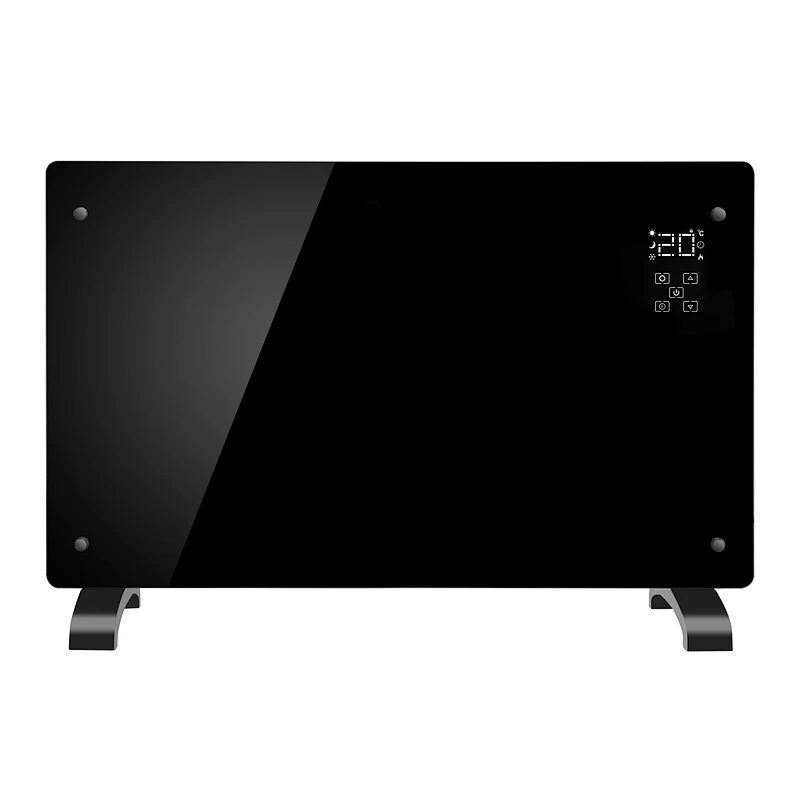 1000W 1500W 2000W Wall-mounted LED display Remote Control scratch-reslstant front glass panel Convector Heater