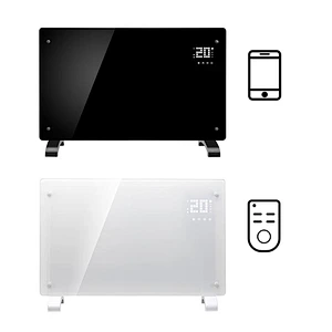 220V wall mounted freestanding glass panel electric convector heater with wifi app control