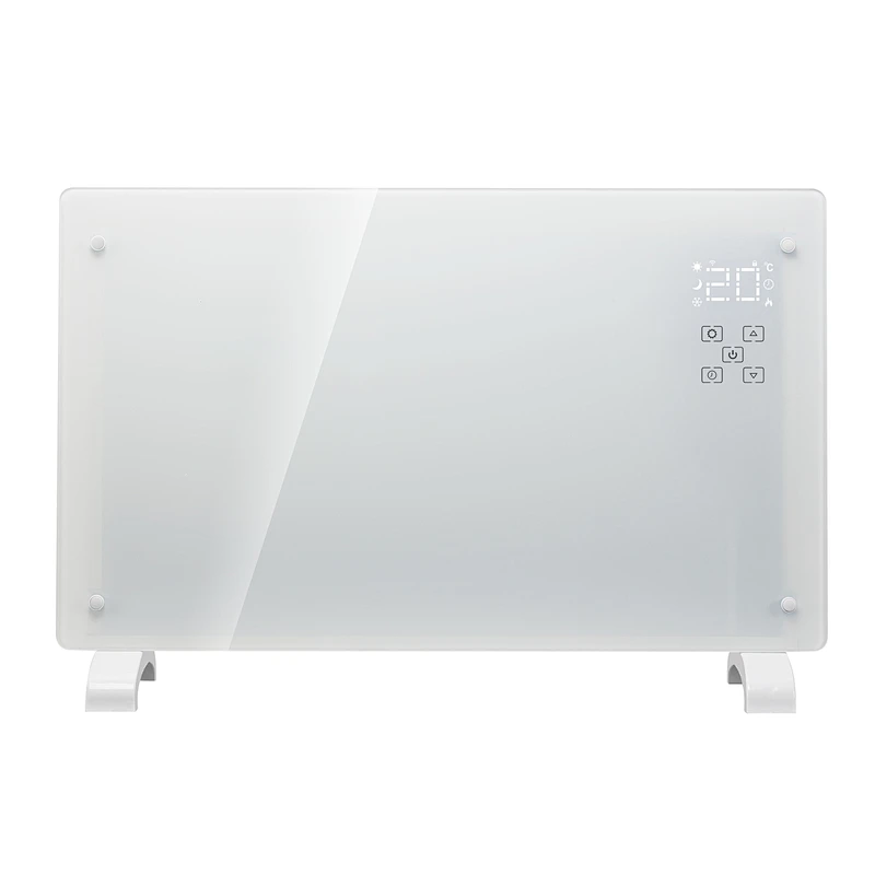 2000W glass panel heater LED wifi convector eco wall white/black glass panel heater