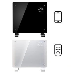 220V wall mounted freestanding glass panel electric convector heater with wifi app control