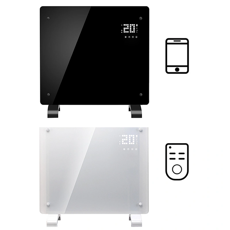 220V wall mounted freestanding glass panel electric convector heater with wifi app control