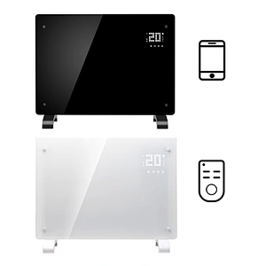 220V wall mounted freestanding glass panel electric convector heater with wifi app control